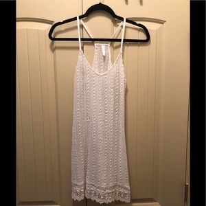 White swimsuit coverup